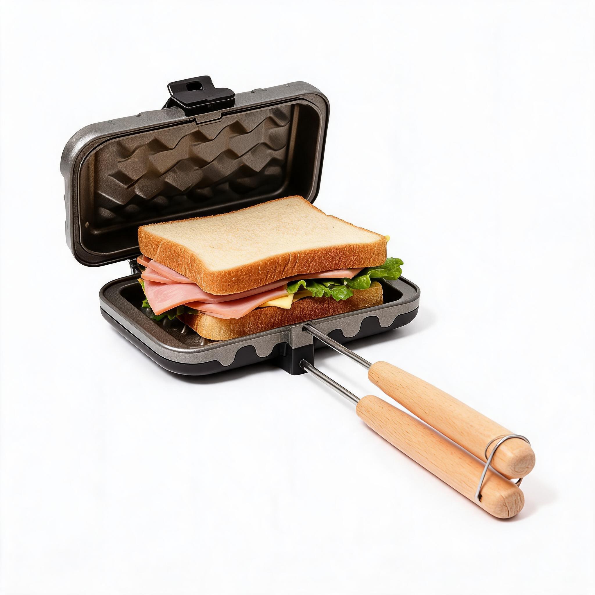 Sandwich Maker with Wooden Han - Toaster recension och pris