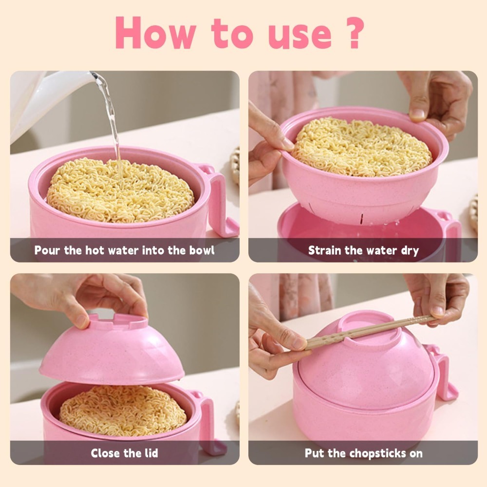 Microwave Ramen Bowl 6-Piece S - Rice Cooker recension och pris