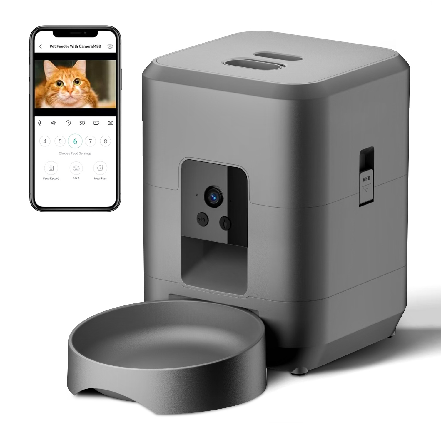 Cat Automatic Feeder With Came - Kitchen Appliances Video recension och pris