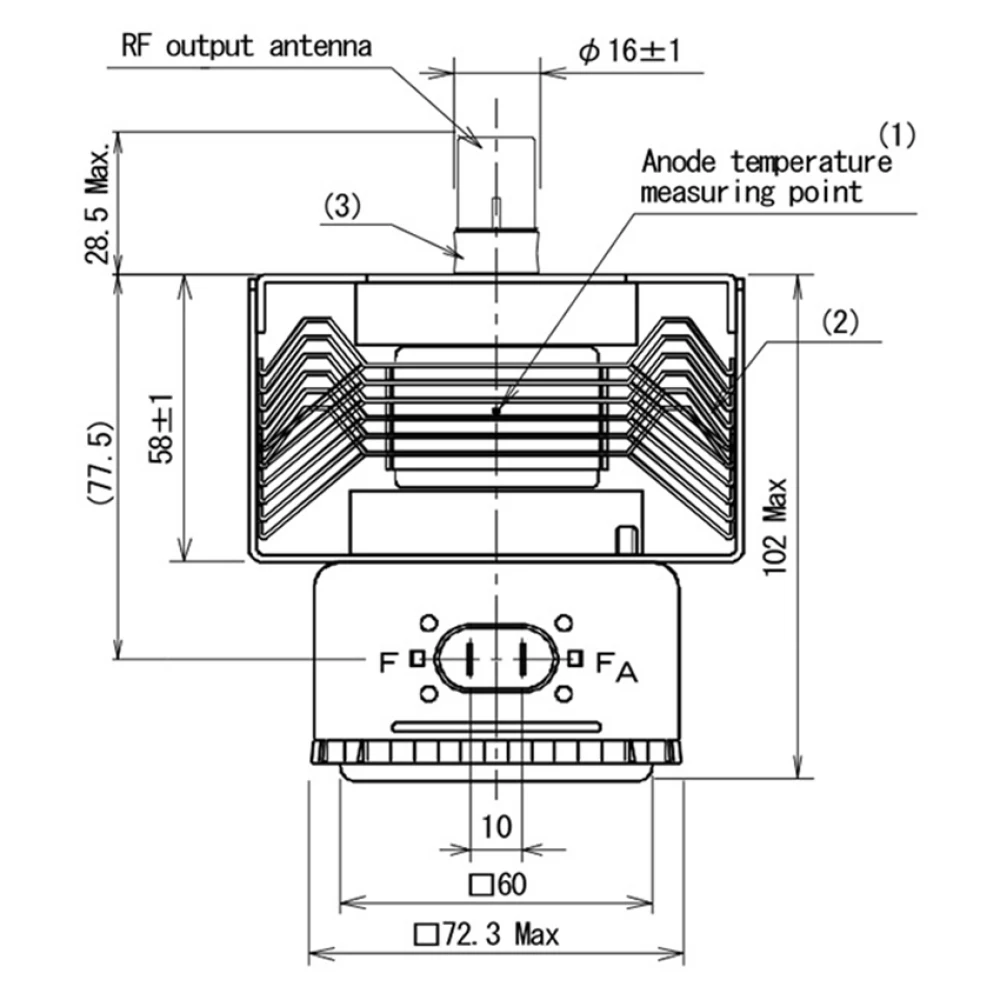 1000W Long Leg Air-cooled Fixe - Microwave Oven recension och pris